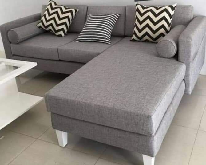 Beautiful grey sofa
l shape sofa 
sofa set